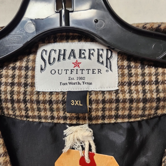 Schaefer Outfitter Laramie Western Wool Blend Vest 3XL Gun Club Houndstooth New - Picture 4 of 11